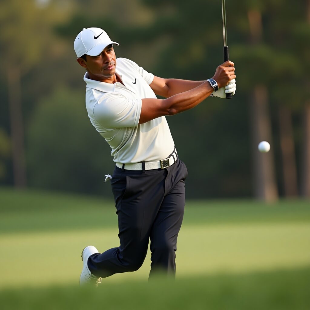 Boost Your Golf Swing Power Instantly with These 8 Game-Changing Techniques 12 Golfer stabilizing lead leg for maximum impact power