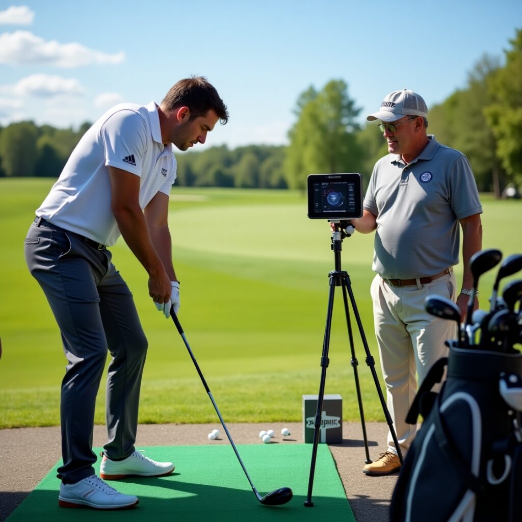 Boost Your Golf Swing Power Instantly with These 8 Game-Changing Techniques 11 Golfer testing clubs for optimal power and swing match