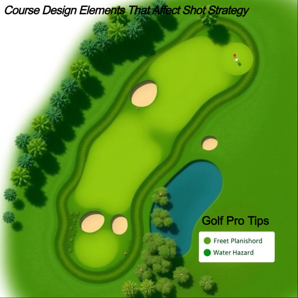 10 Brilliant Golf Course Tips for Beginners: Play Smarter, Not Harder 5 Aerial view of a golf course showing a dogleg hole, bunker, and water hazard