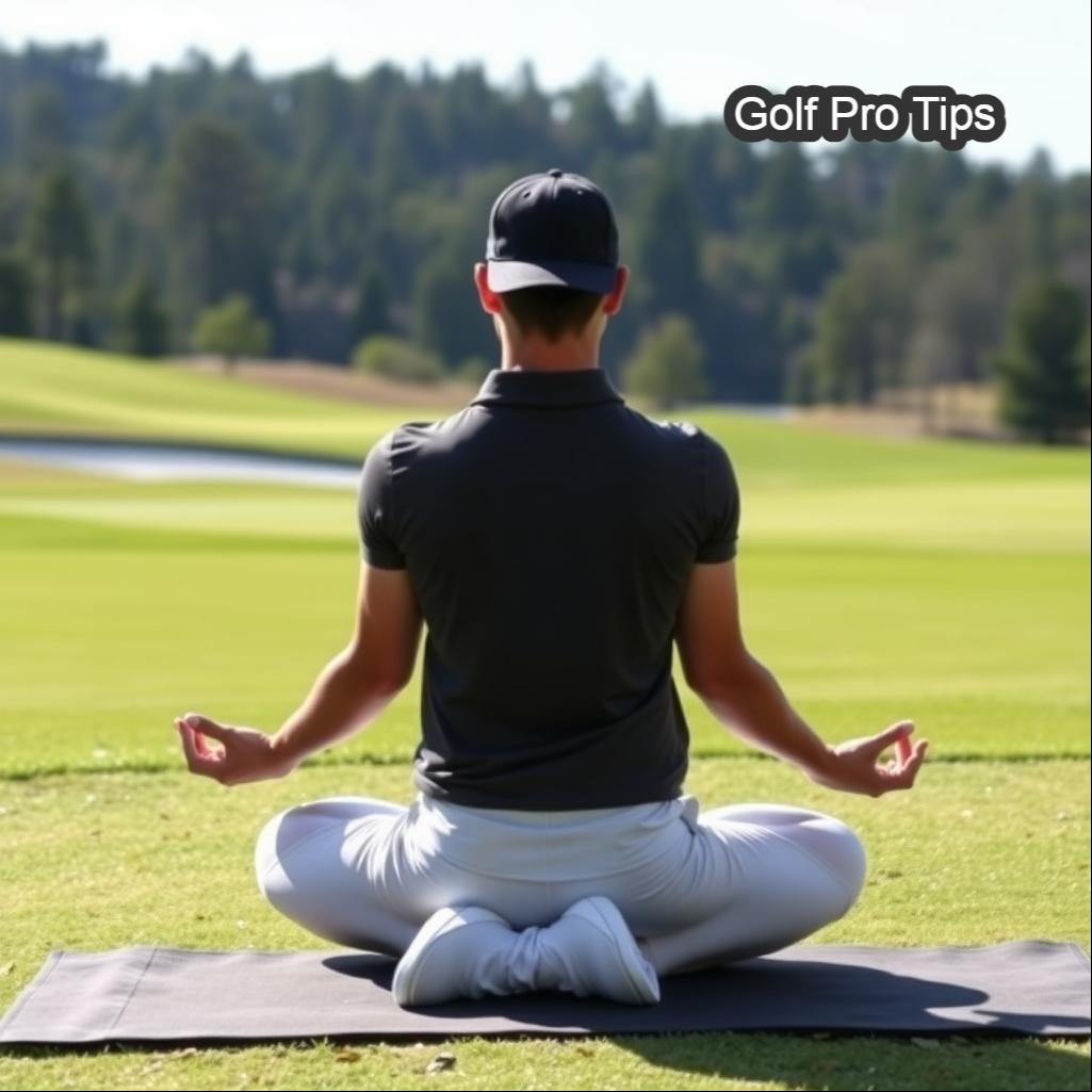 Top 9 Mental Golf Tips for Beginners : Focus, Confidence & Calm 10 Golfer using meditation to stay calm and focused