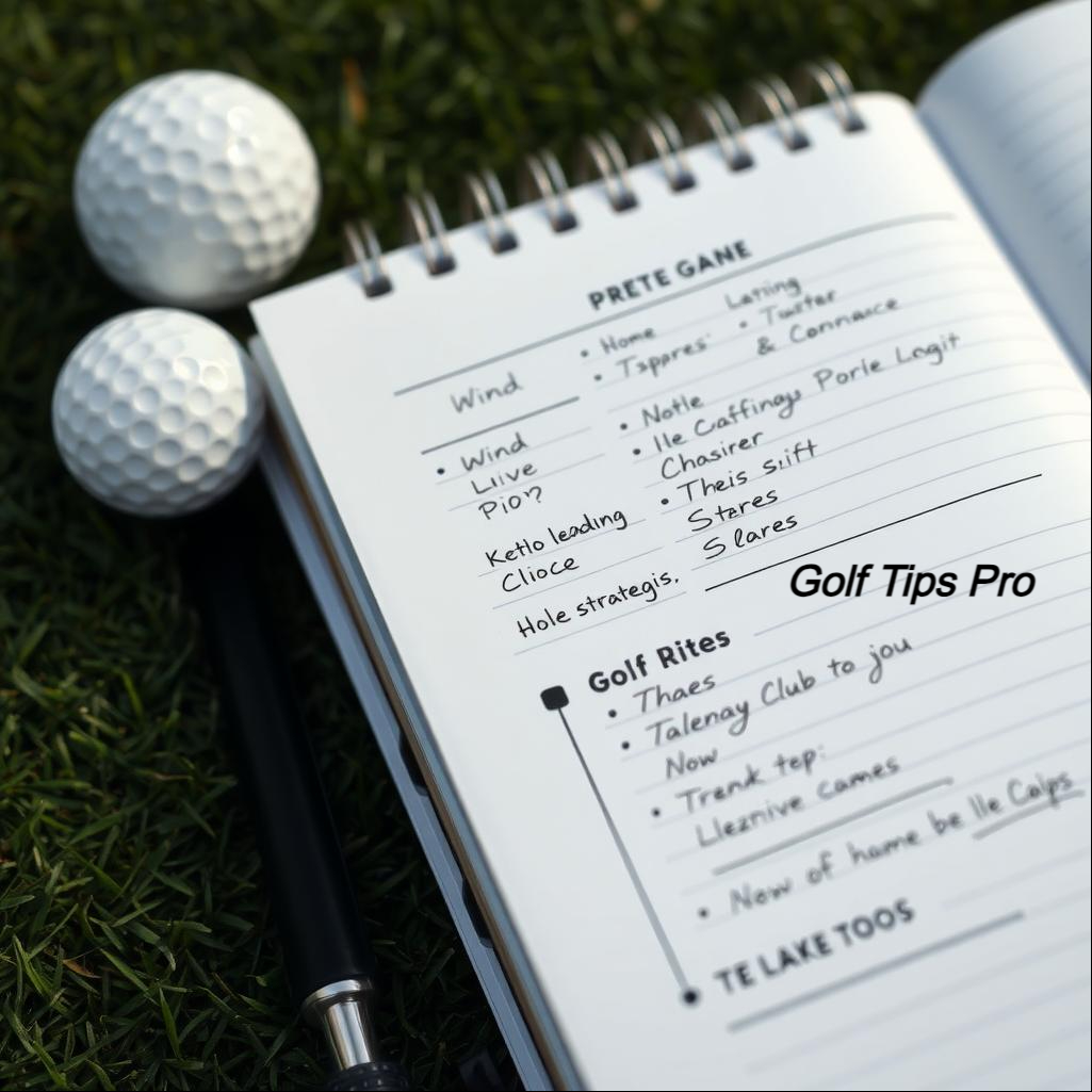 10 Brilliant Golf Course Tips for Beginners: Play Smarter, Not Harder 8 Golf journal with a player’s pre-round notes and strategy