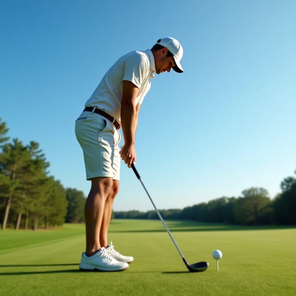 Boost Your Golf Swing Power Instantly with These 8 Game-Changing Techniques 4 Balanced golf stance with correct spine angle and foot position