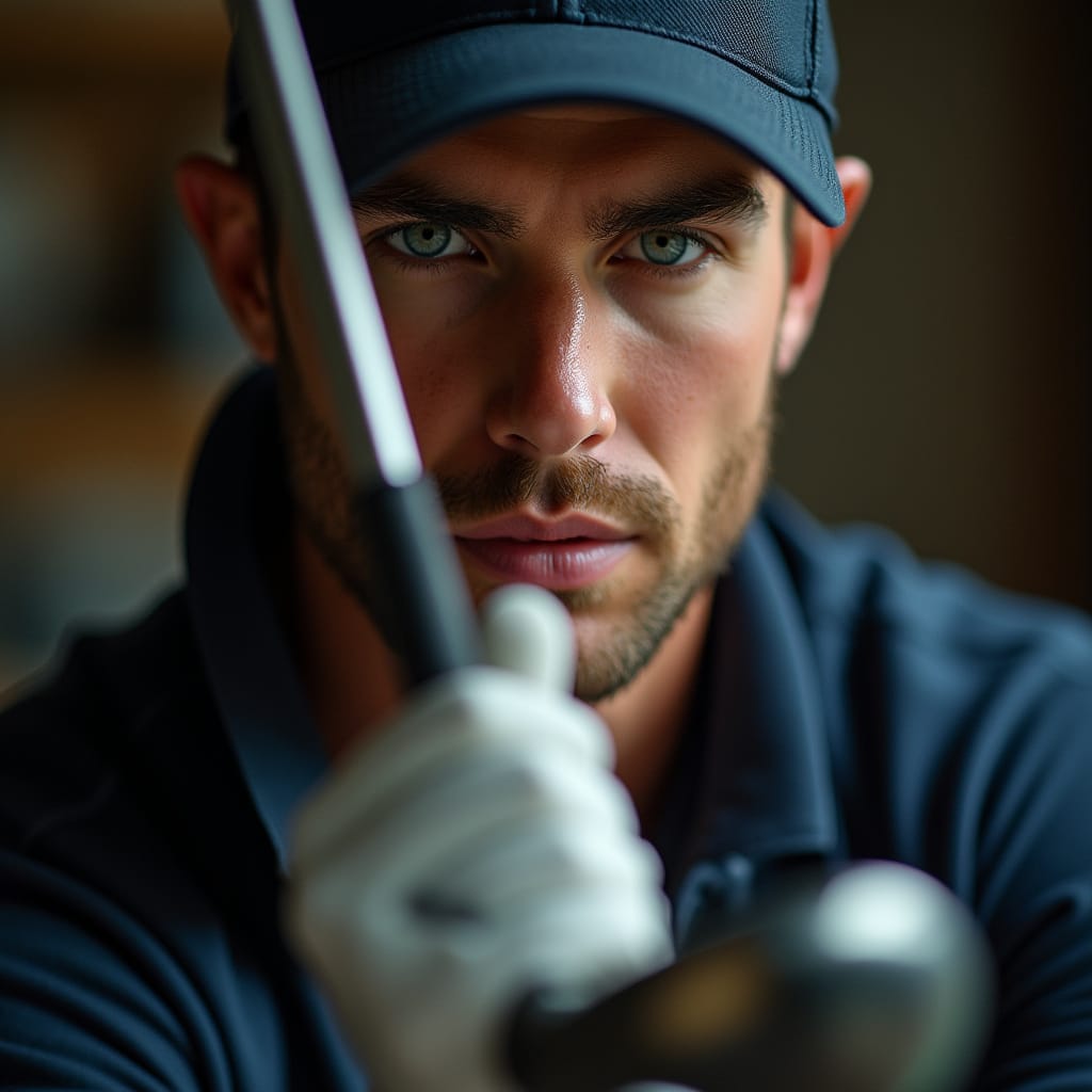 8 Essential Golf Tips for Beginners: Learn the Basics & Improve Fast 5 New golfer practicing their swing at home in front of a mirror