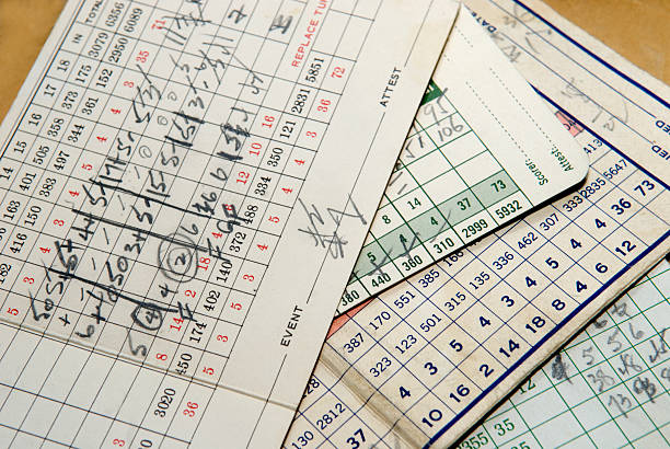 old golf scorecards.
