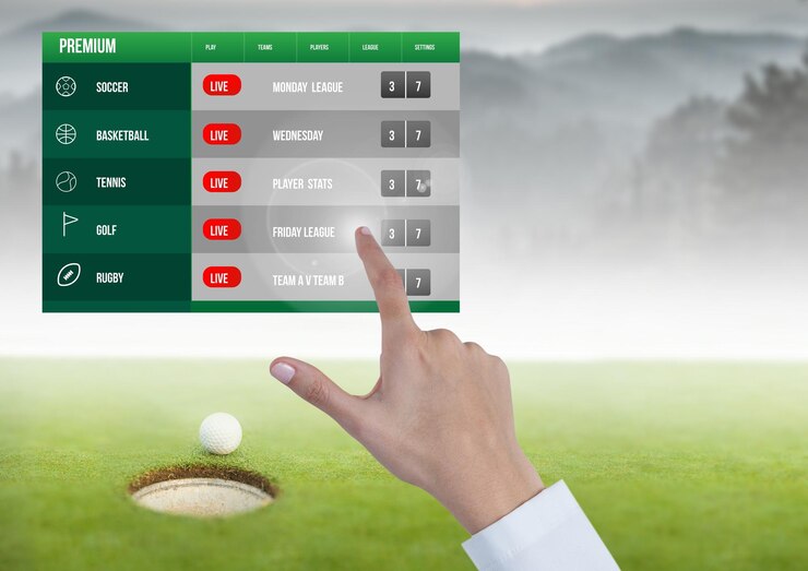 golf touching score card
