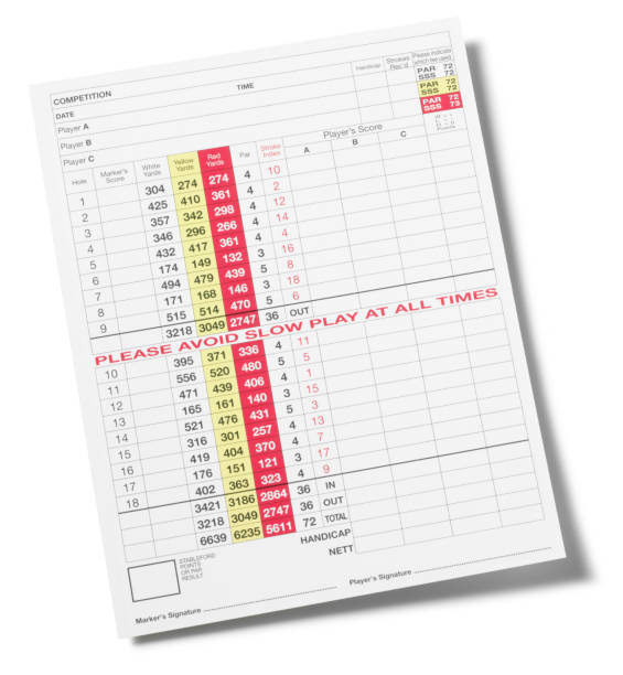 scorecard of golf